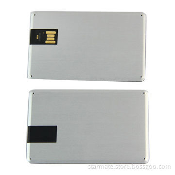 Metal Card-shaped USB Flash Drives, Customized Colors and Logos Welcomed